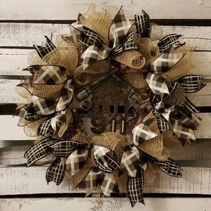 Handmade "We Don't Call 911" Wreath